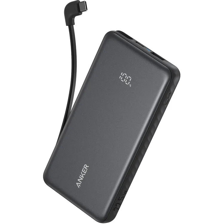 Anker Zolo 10,000mAh 22.5W Power Bank with Built-in USB-C Cable A110DH11 Black