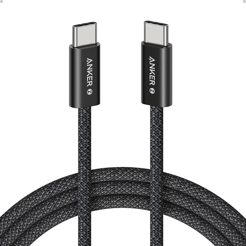 Anker Zolo 6ft 240W USB-C to USB-C Braided Dirt-Resistant Cable A8060H12 Black