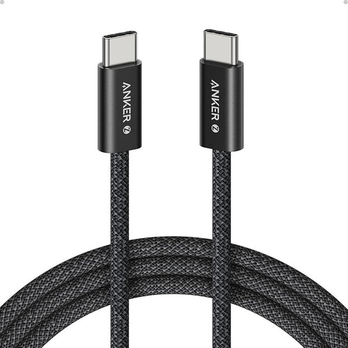 Anker Zolo 6ft 240W USB-C to USB-C Braided Dirt-Resistant Cable A8060H12 Black