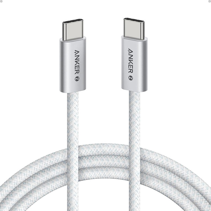 Anker Zolo 6ft 240W USB-C to USB-C Braided Dirt-Resistant Cable A8060H22 White