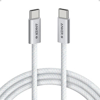 Anker Zolo 6ft 240W USB-C to USB-C Braided Dirt-Resistant Cable A8060H22 White