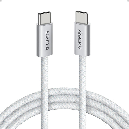 Anker Zolo 6ft 240W USB-C to USB-C Braided Dirt-Resistant Cable A8060H22 White
