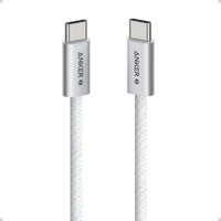 Anker Zolo USB-C to USB-C Cable 3.3ft 240W Braided Dirt Resistant A8060H21 White