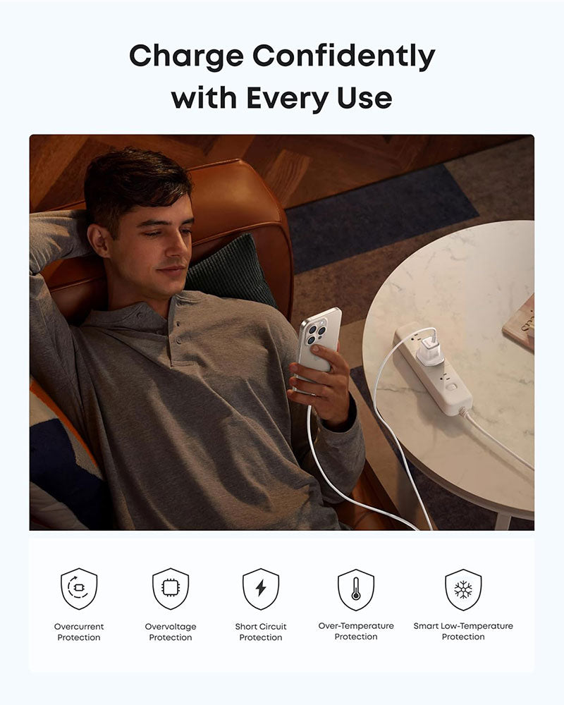 Anker Zolo 30W PD 3.0 GaN II USB-C Charger with 1m Cable A2698K21 White