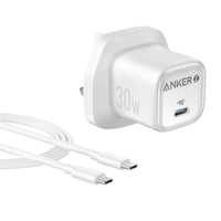 Anker Zolo 30W PD 3.0 GaN II USB-C Charger with 1m Cable A2698K21 White