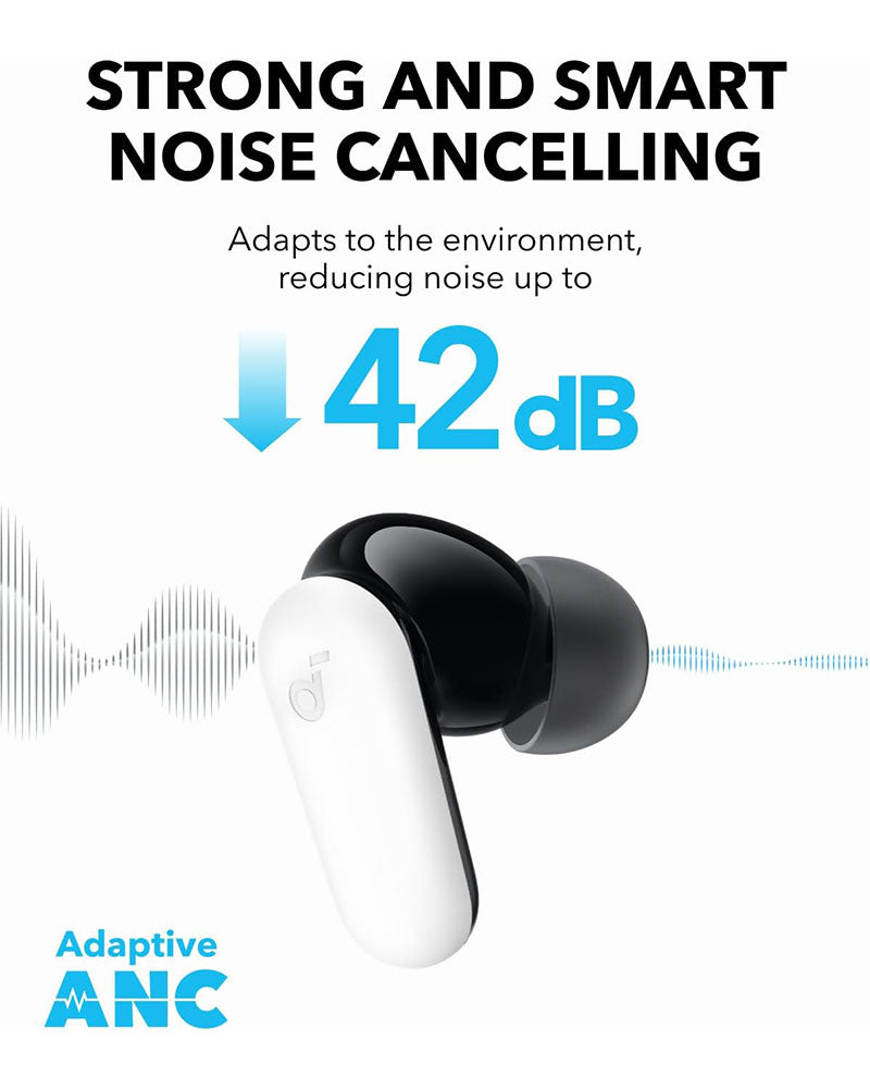 Soundcore by Anker P30i Noise Cancelling Earbuds A3959Z21 White