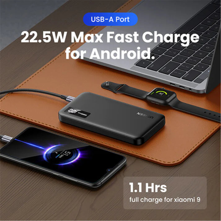 UGREEN PB311 25742 10000mAh 20W Two-Way Fast Charging Power Bank Black