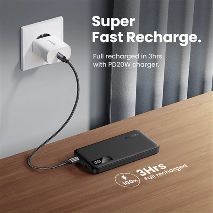 UGREEN PB311 25742 10000mAh 20W Two-Way Fast Charging Power Bank Black