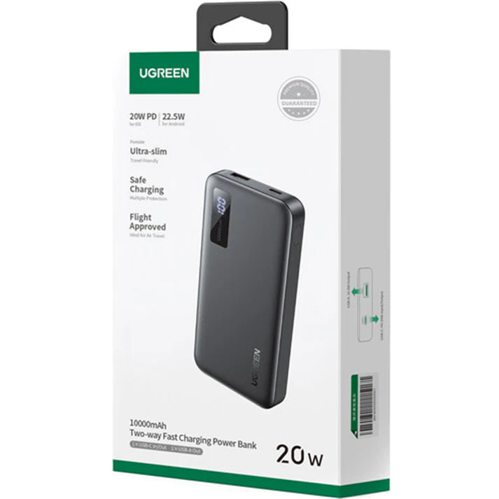 UGREEN PB311 25742 10000mAh 20W Two-Way Fast Charging Power Bank Black