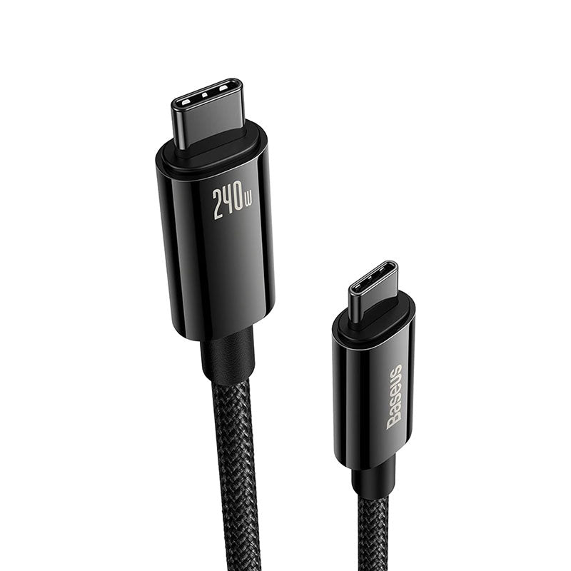 Baseus Tungsten Gold 240W USB-C to USB-C Cable 3.3ft Black CAWJ040001