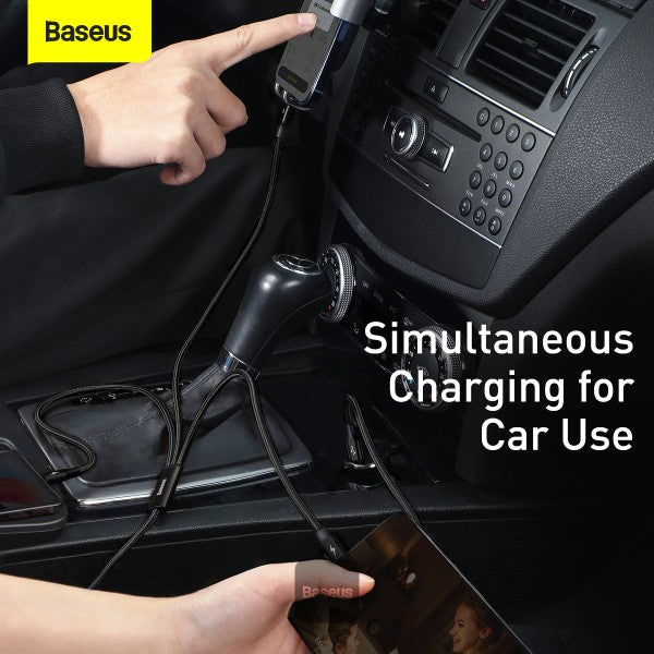 Baseus Rapid Series 3-in-1 Fast Charging Cable 20W 4.9ft Black CAMLT-SC01