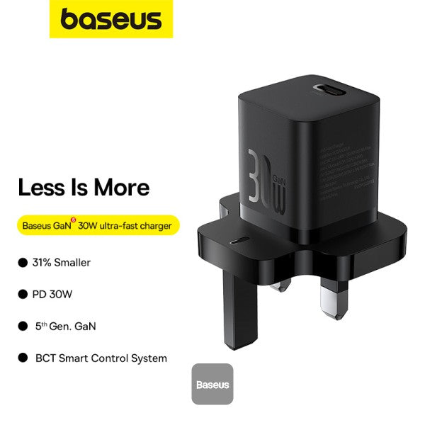 Baseus GaN 5 30W Type-C Mini Fast Charger P10110906113-00 Black