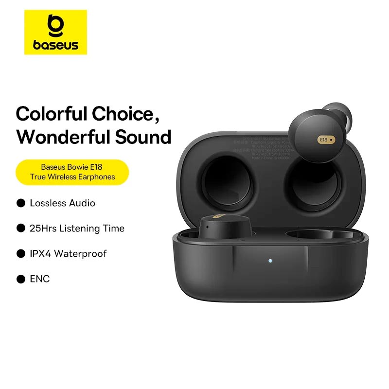 Baseus Bowie E18 True Wireless Earphones Black