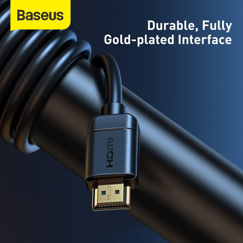 Baseus HDMI to HDMI Adapter Cable 4K 60Hz 6.6 ft Black CAKGQ-B01