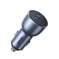 UGREEN CD213 60W Dual Port USB-C PD Fast Car Charger Black