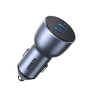 UGREEN CD213 60W Dual Port USB-C PD Fast Car Charger Black