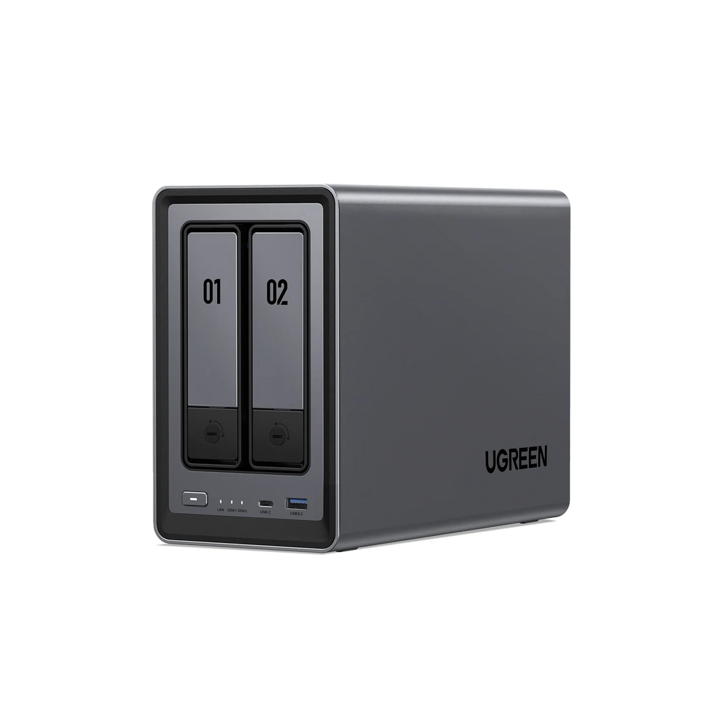 UGREEN DXP2800 2-Bay Desktop NASync Intel N100 8GB DDR5 32GB eMMC 2.5GbE Network Attached Storage Diskless