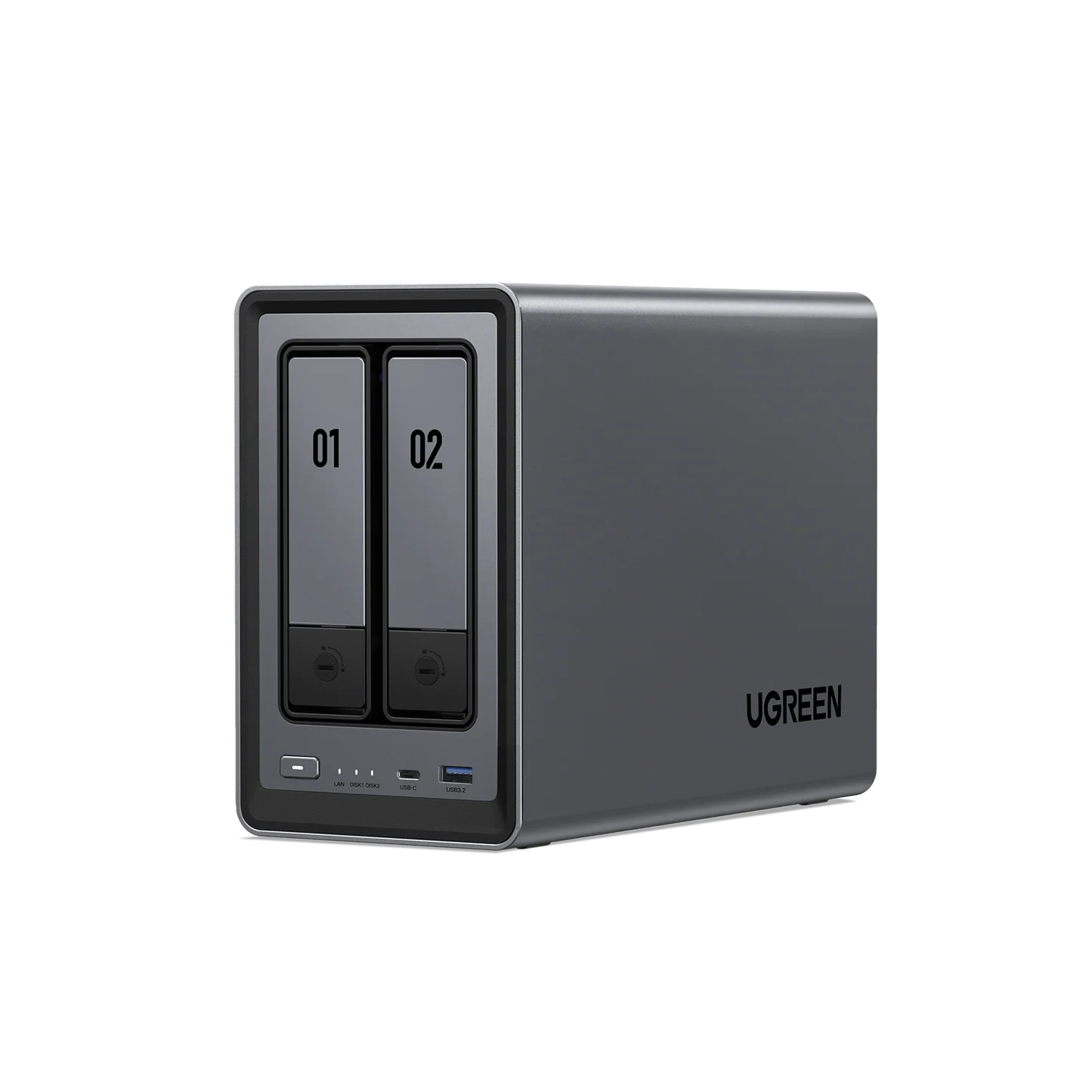 UGREEN DXP2800 2-Bay Desktop NASync Intel N100 8GB DDR5 32GB eMMC 2.5GbE Network Attached Storage Diskless