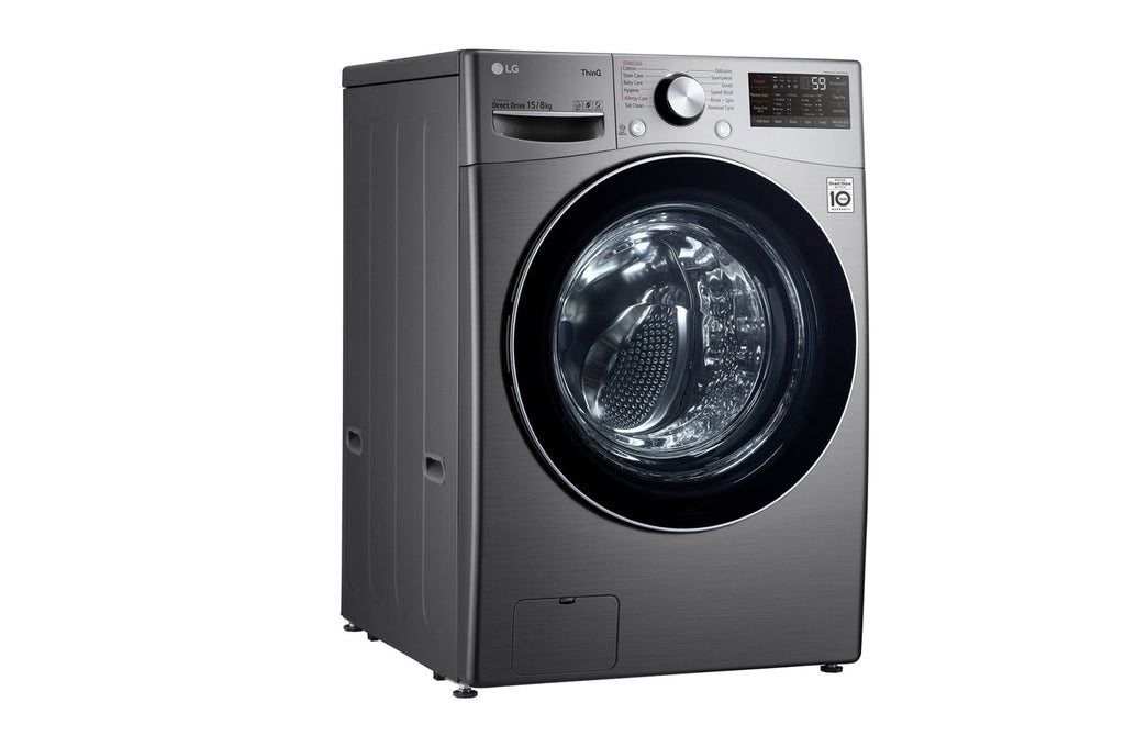 LG F0L9DGP2S 33.1 lb / 17.6 lb Front Load Washer Dryer Silver