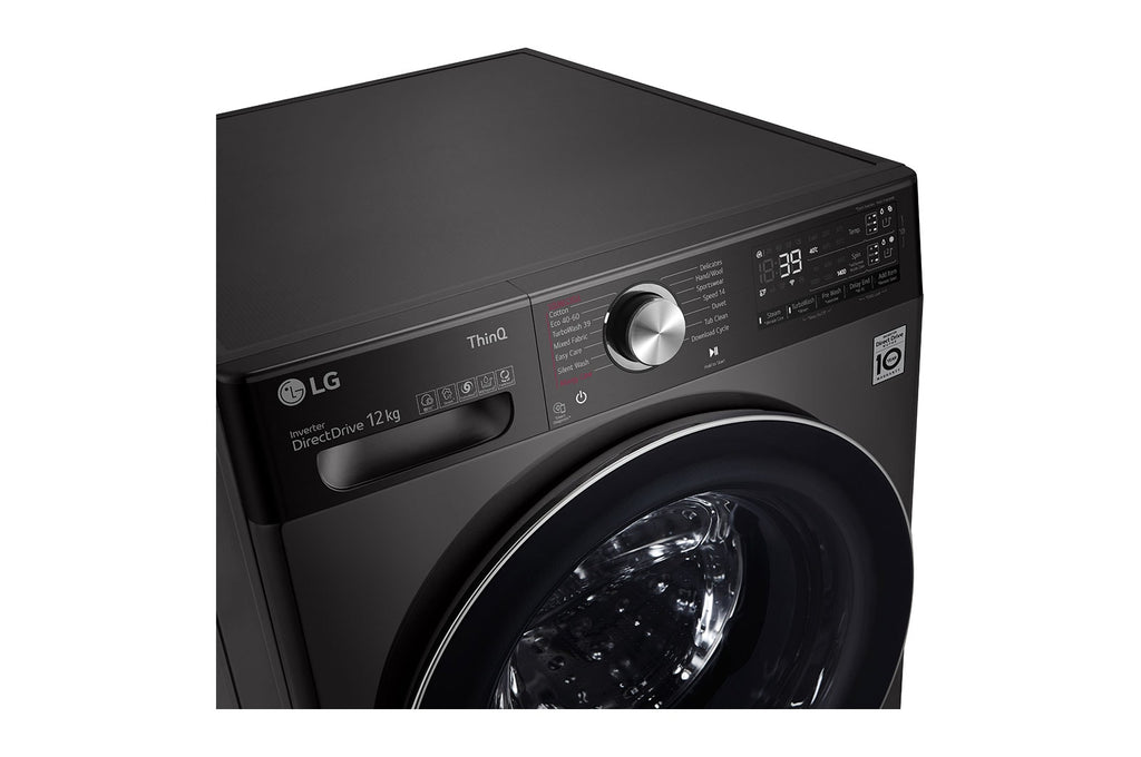 LG F4V9BDP2EE 26.5 lb / 17.6 lb Front Load Washer Dryer Black