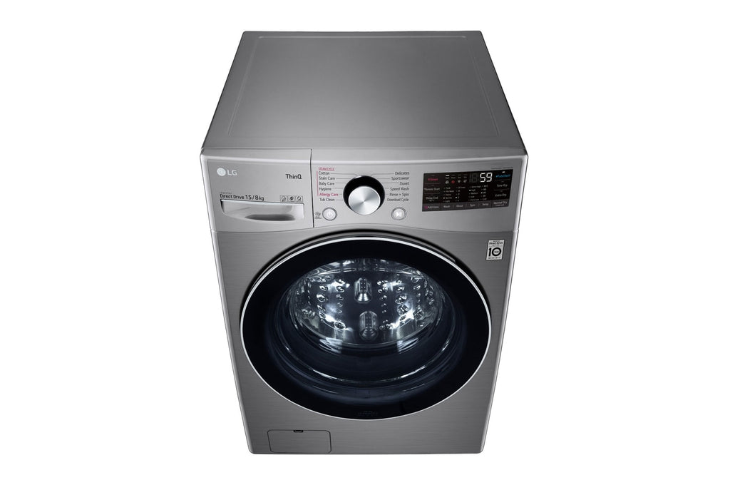 LG F0L9DGP2S 33.1 lb / 17.6 lb Front Load Washer Dryer Silver