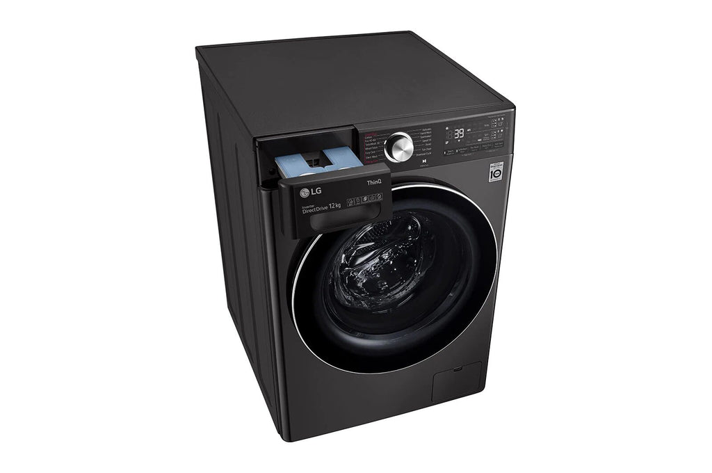 LG F4V9BDP2EE 26.5 lb / 17.6 lb Front Load Washer Dryer Black