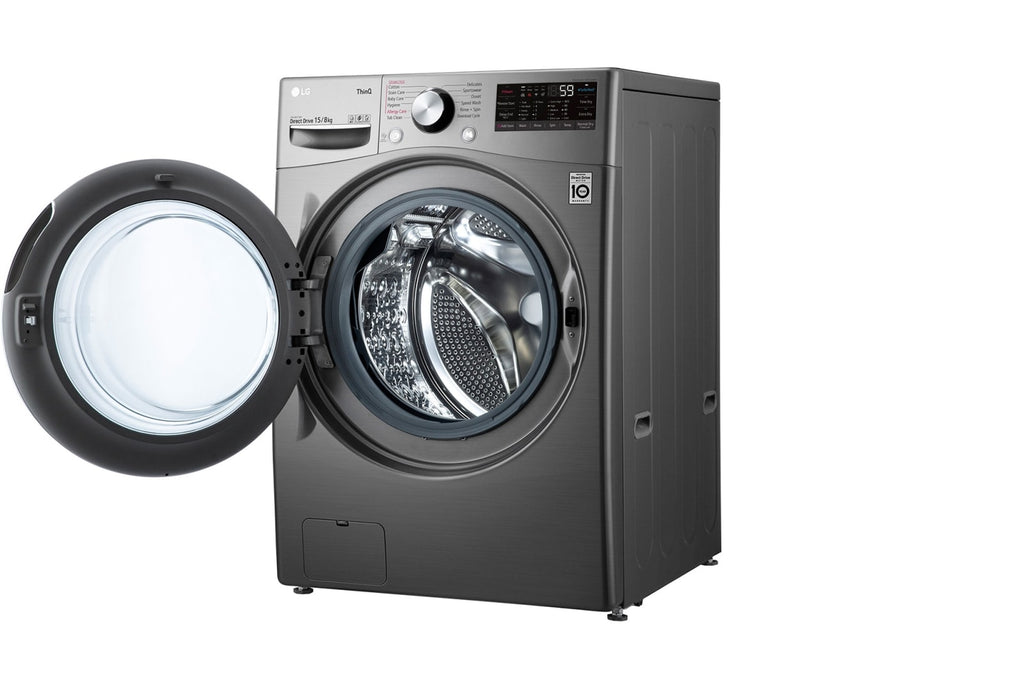 LG F0L9DGP2S 33.1 lb / 17.6 lb Front Load Washer Dryer Silver