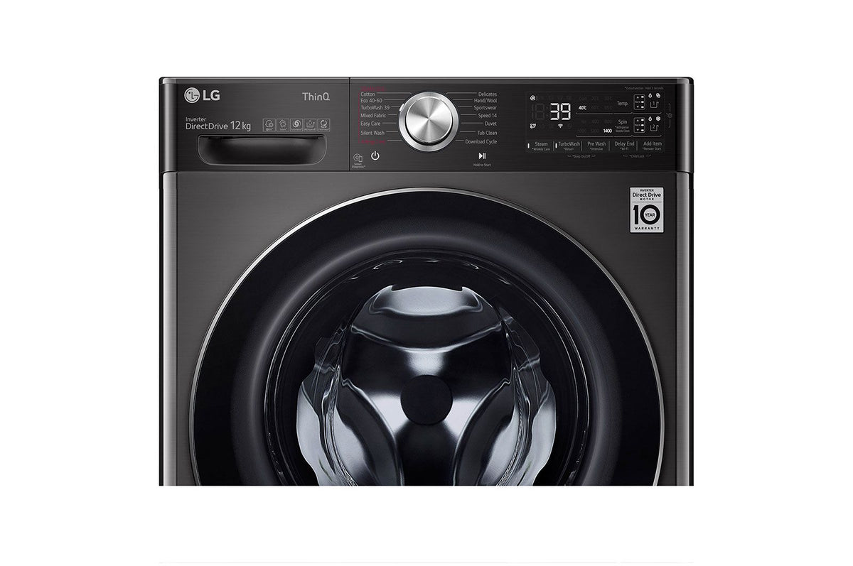 LG F4V9BWP2EE 26.5 lb Front Load Washing Machine Black