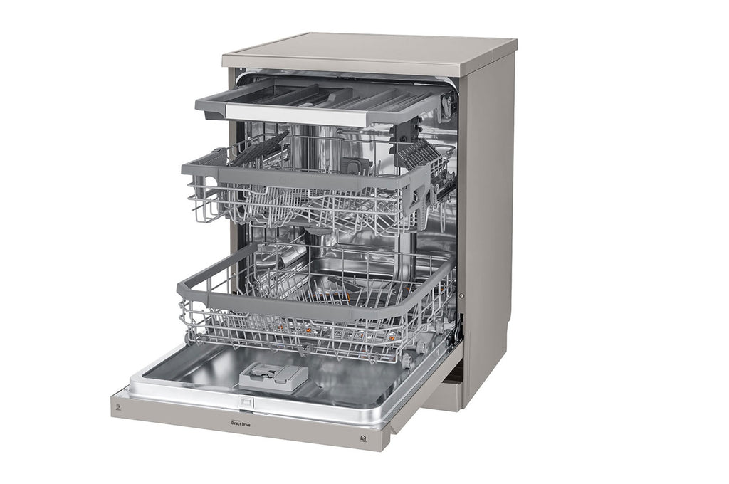 LG DFB425FP 23.5" QuadWash Steam Dishwasher Silver