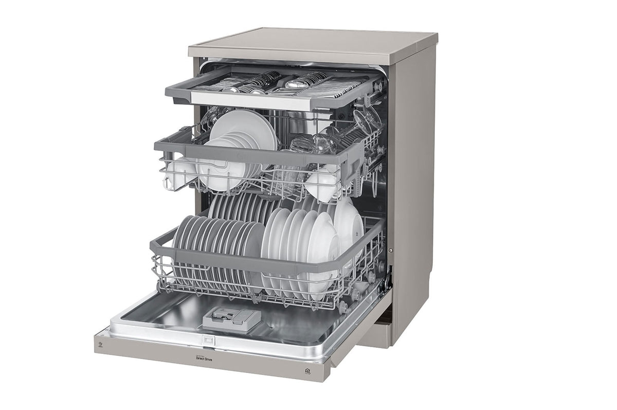 LG DFB425FP 23.5" QuadWash Steam Dishwasher Silver