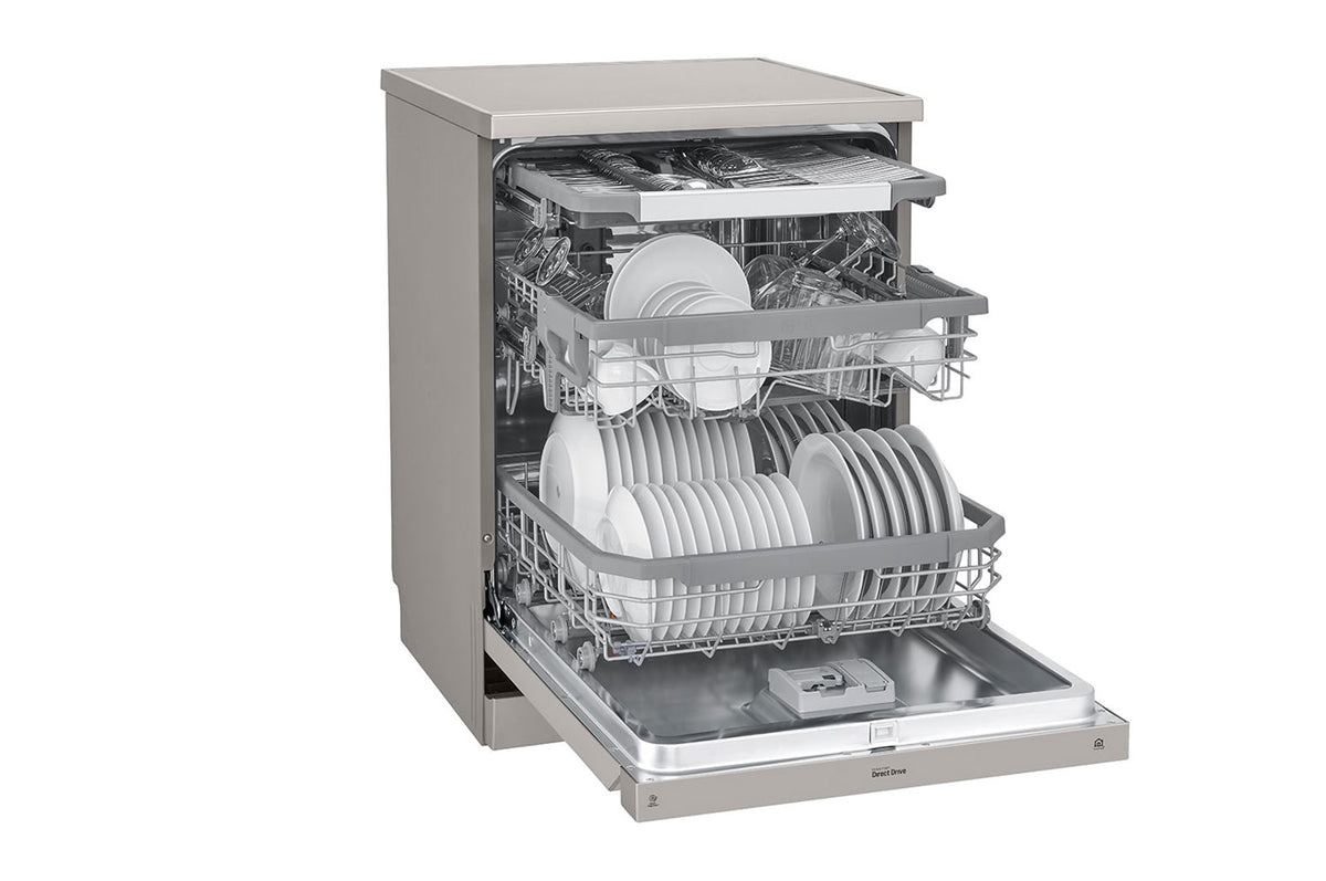 LG DFB425FP 23.5" QuadWash Steam Dishwasher Silver