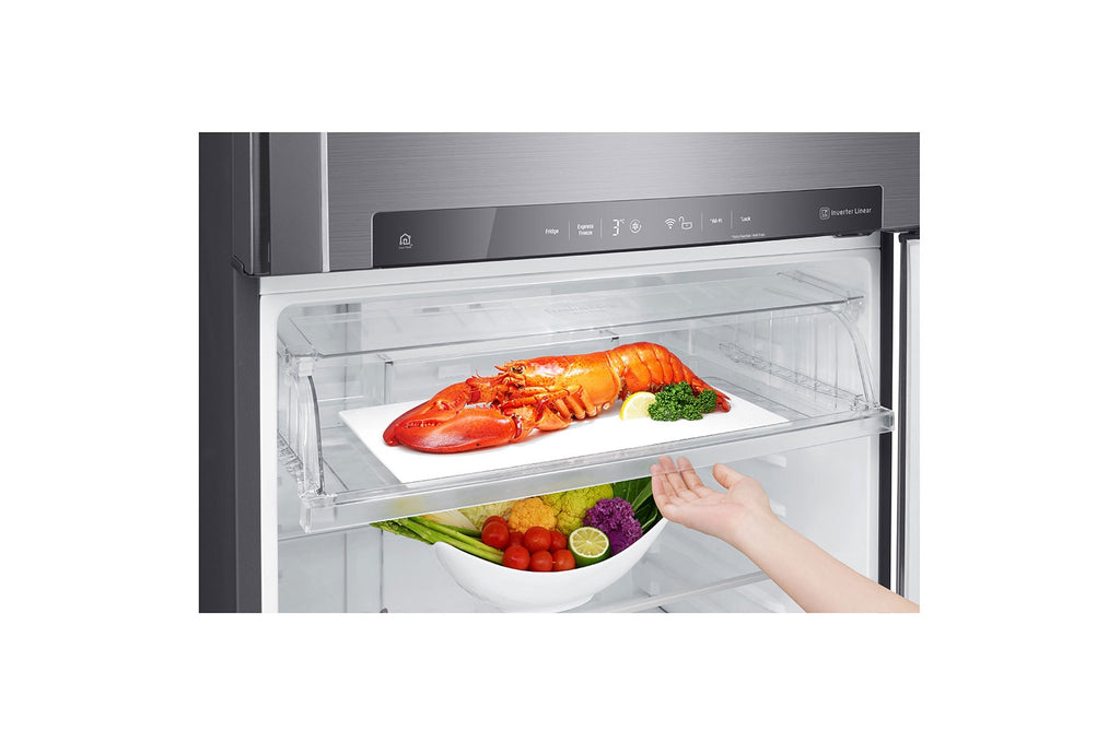 LG GN-F702HLHU 18 cu. ft. Top Mount Refrigerator Platinum Silver