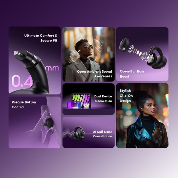 Oraimo OpenSnap Open-Ear Earbuds OPN-373