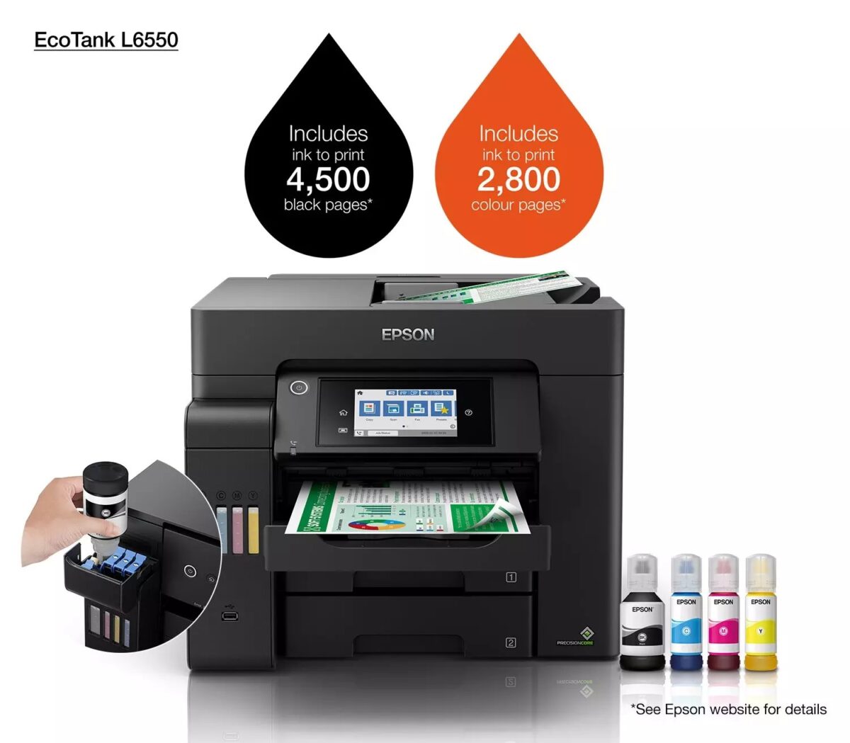 Epson EcoTank L6550 Multifunction Wi-Fi Duplex Ink Tank Printer