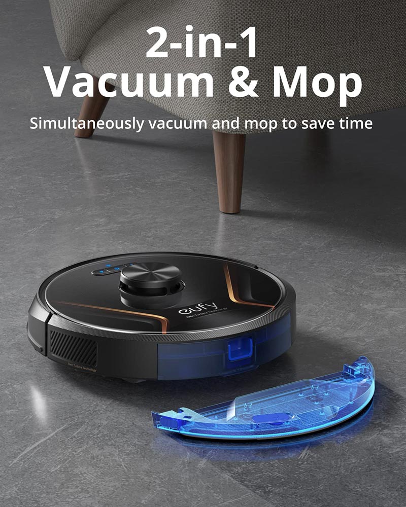 Eufy by Anker RoboVac X8 Hybrid 2-in-1 Robot Vacuum and Mop T2261311 Black