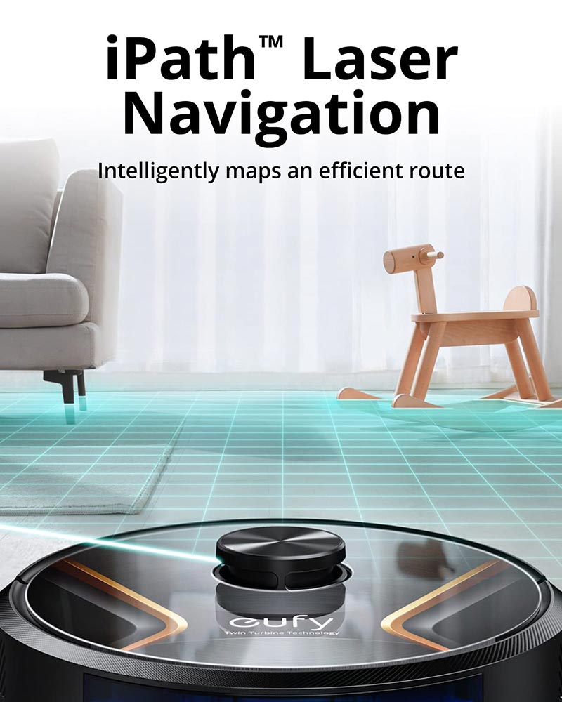 Eufy by Anker RoboVac X8 Hybrid 2-in-1 Robot Vacuum and Mop T2261311 Black