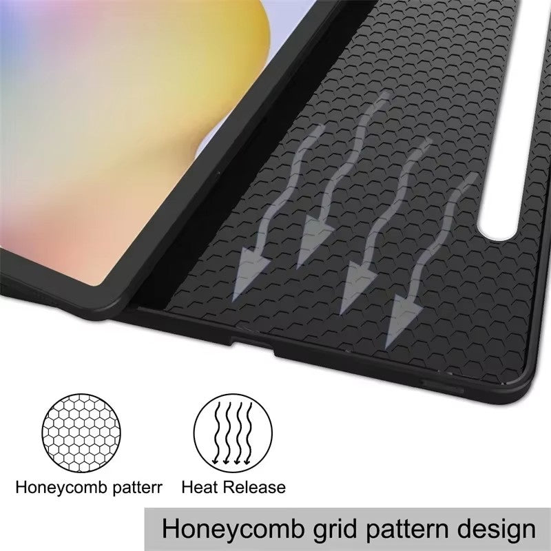 Puli Tri-Fold Tablet Cover Case for Samsung Galaxy Tab S6 Lite 10.4" with Pen Holder