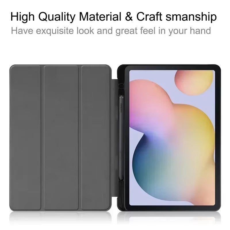 Puli Tri-Fold Tablet Cover Case for Samsung Galaxy Tab S6 Lite 10.4" with Pen Holder