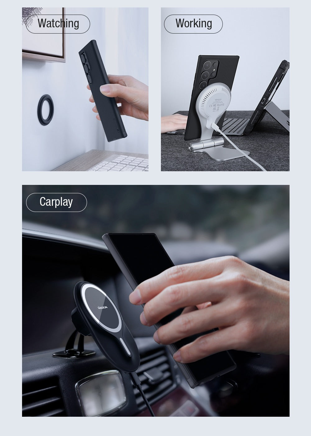 Nillkin Super Frosted Shield Pro Magnetic Case for Samsung S24 Ultra