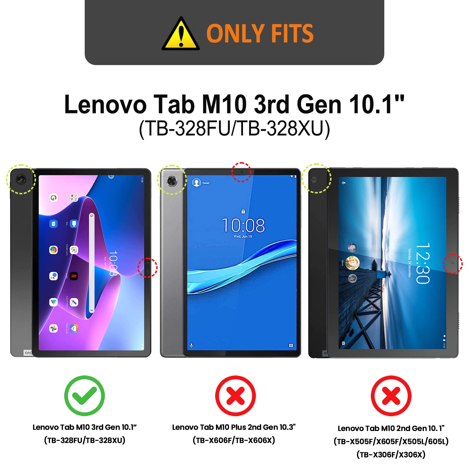 Tempered Glass Screen Protector for Lenovo Tab M10 3rd Gen 10.1 Inch