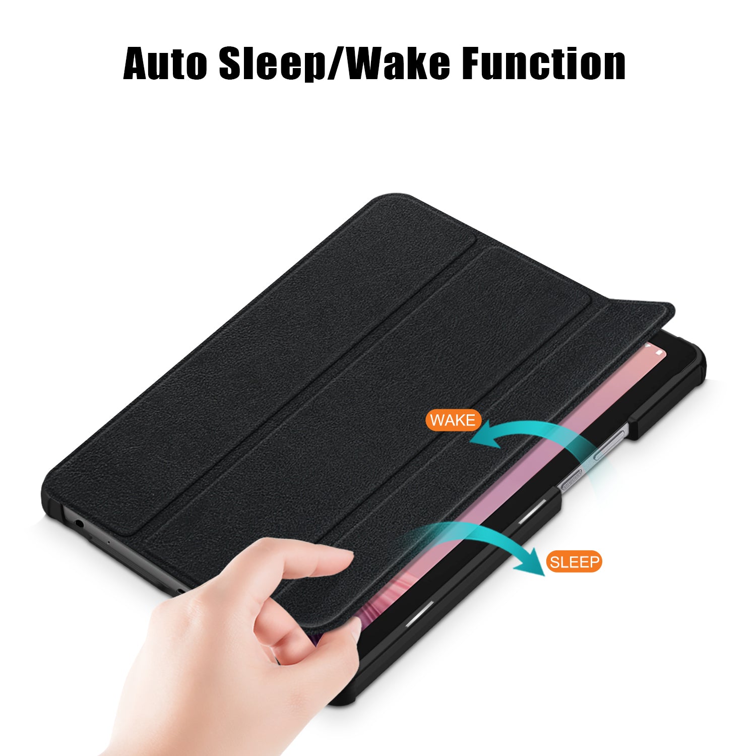 PU Leather Tri-Folding Stand Magnetic Flip Cover Case for Lenovo Tab M9 TB-310FU 9 Inch 2023