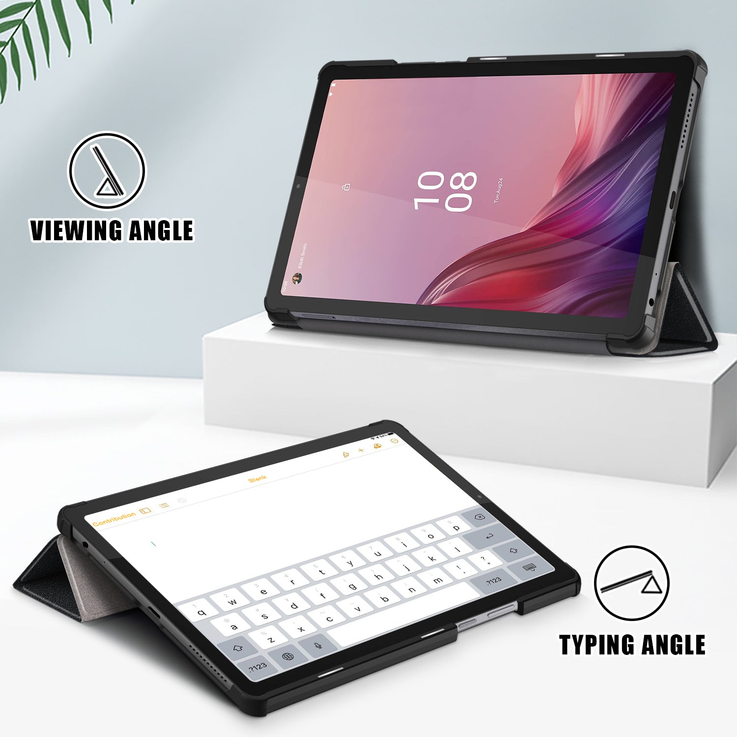 PU Leather Tri-Folding Stand Magnetic Flip Cover Case for Lenovo Tab M9 TB-310FU 9 Inch 2023