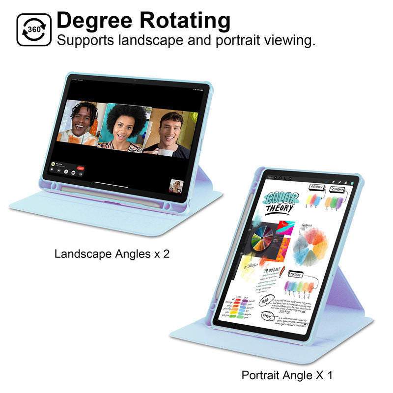 Acrylic 360 Rotation Case for Samsung Tab A9 Plus 11 Inch Transparent Clear Pencil Holder Cover