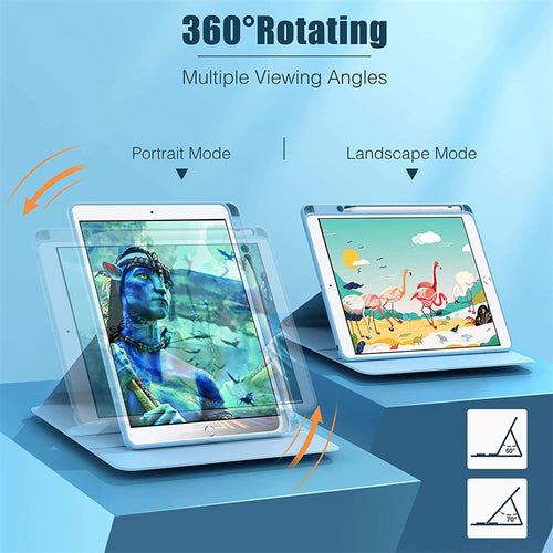 Acrylic 360 Rotation Case for iPad Mini 6 8 Inch Transparent Clear Pencil Holder Cover