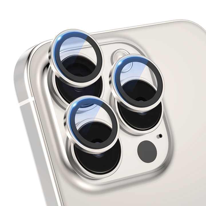 3D Protrusion Glass Camera Lens Protector for iPhone 16 Series