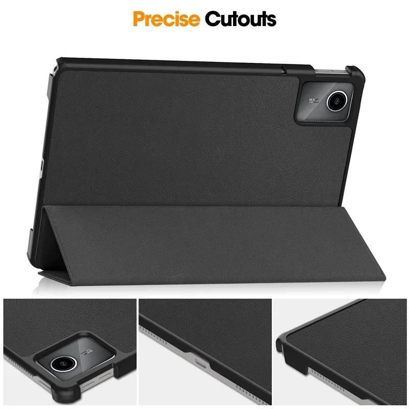 Tri-Folding Smart Stand Magnetic PU Leather Case for Lenovo Tab M11 2024 11 Inch