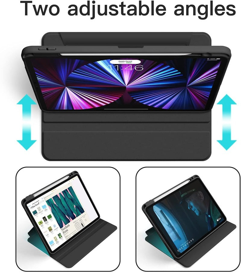 Acrylic 360 Rotation Case for iPad 10th Gen 10.9 Inch 2022 Transparent Clear Pencil Holder Cover
