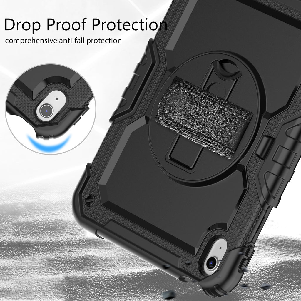Heavy Duty Armor Stand Case for iPad A16 11th Gen 2025/10th Gen 2022 with Strap