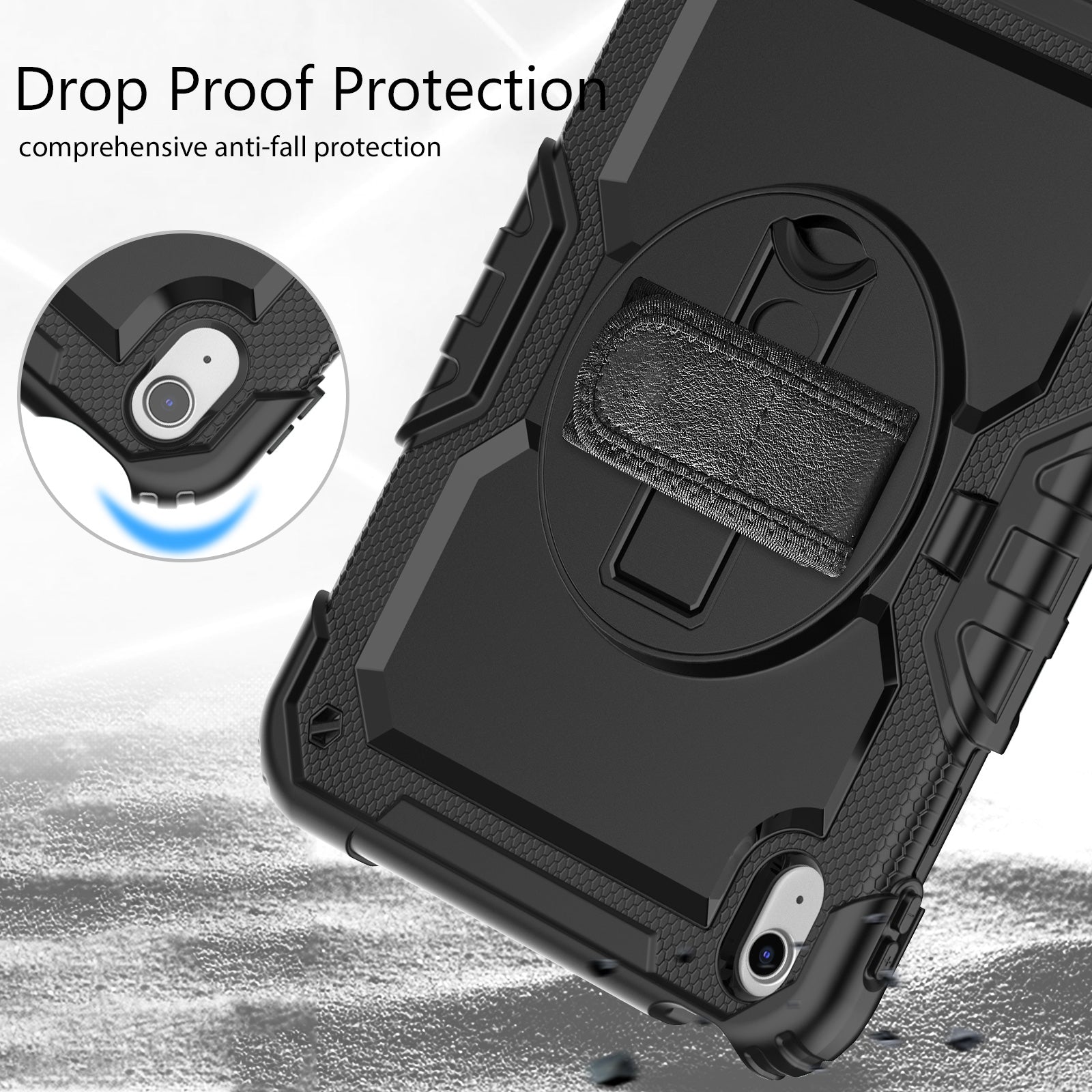 Heavy Duty Armor Stand Case for iPad A16 11th Gen 2025/10th Gen 2022 with Strap