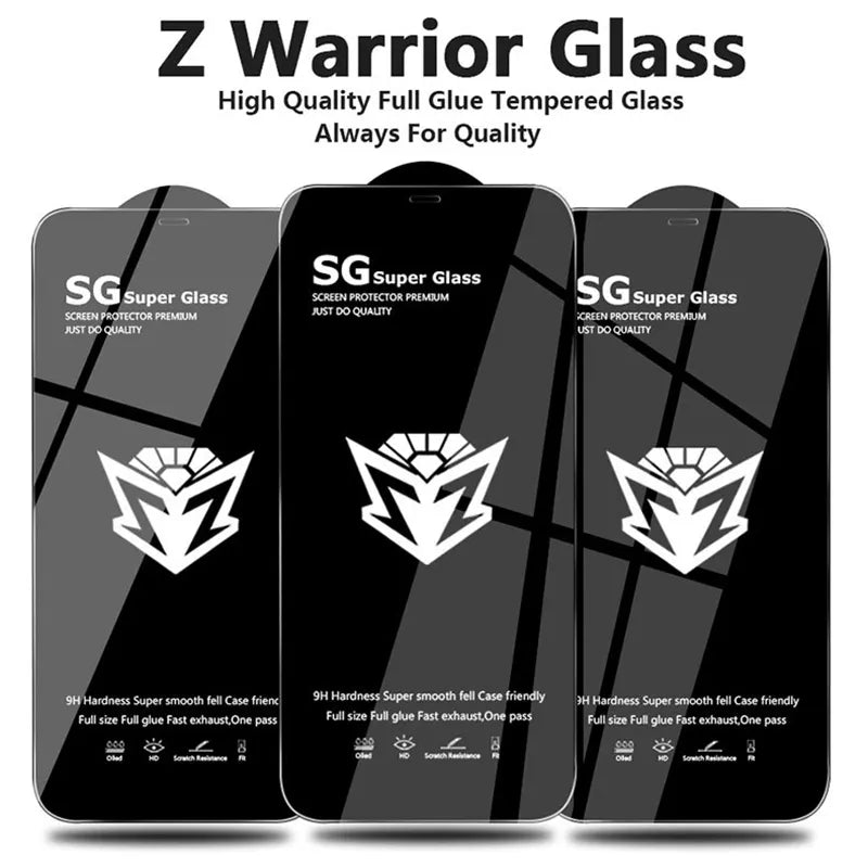 SG Z Warrior Glass Full Glue Tempered Screen Protector for iPhone 16 Pro Max